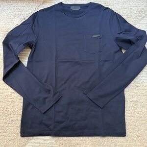 Prada Dark Blue Long Sleeve Tee